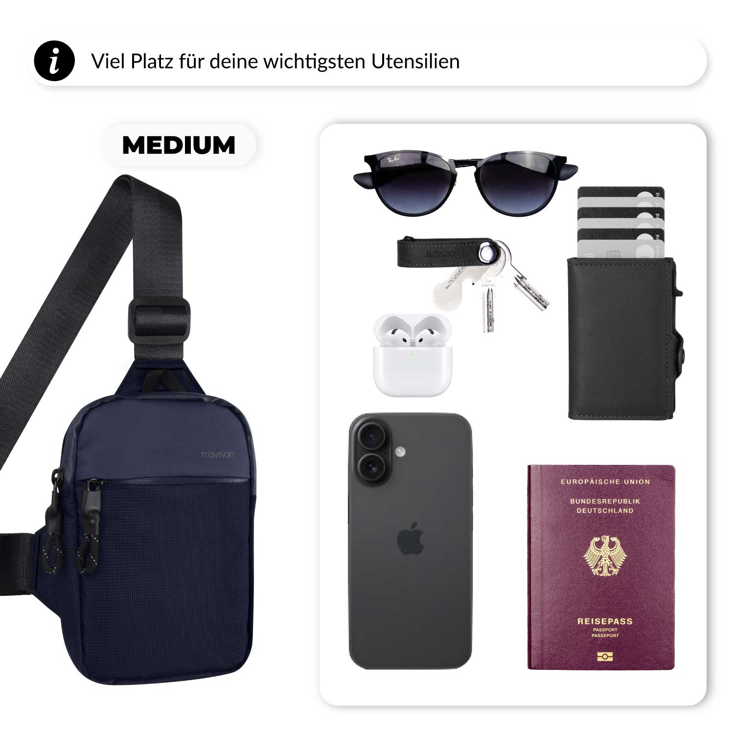 Travison Sling Bag Urban Ban/Medium/Blau