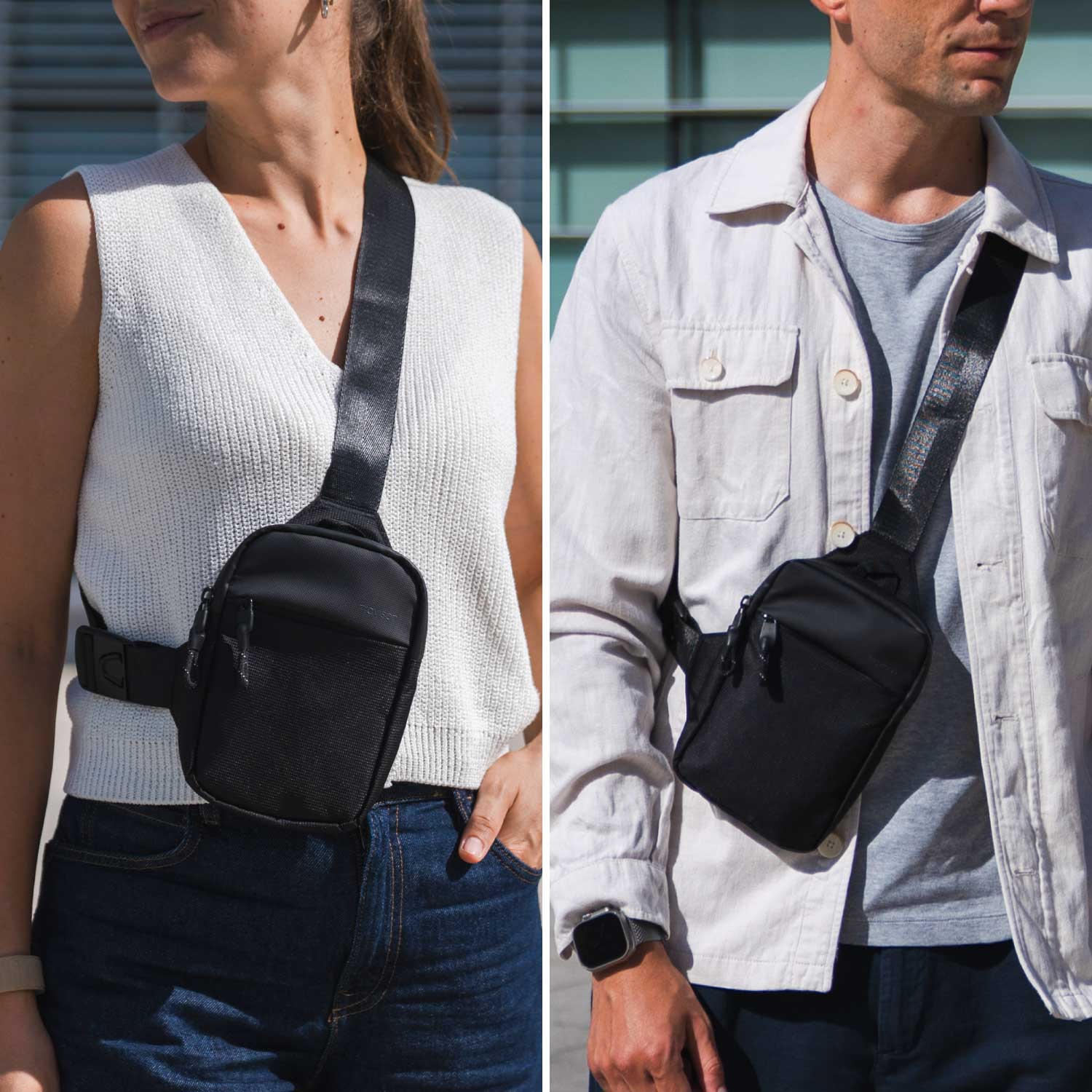 Travison Sling Bag Brusttasche/Large/Schwarz