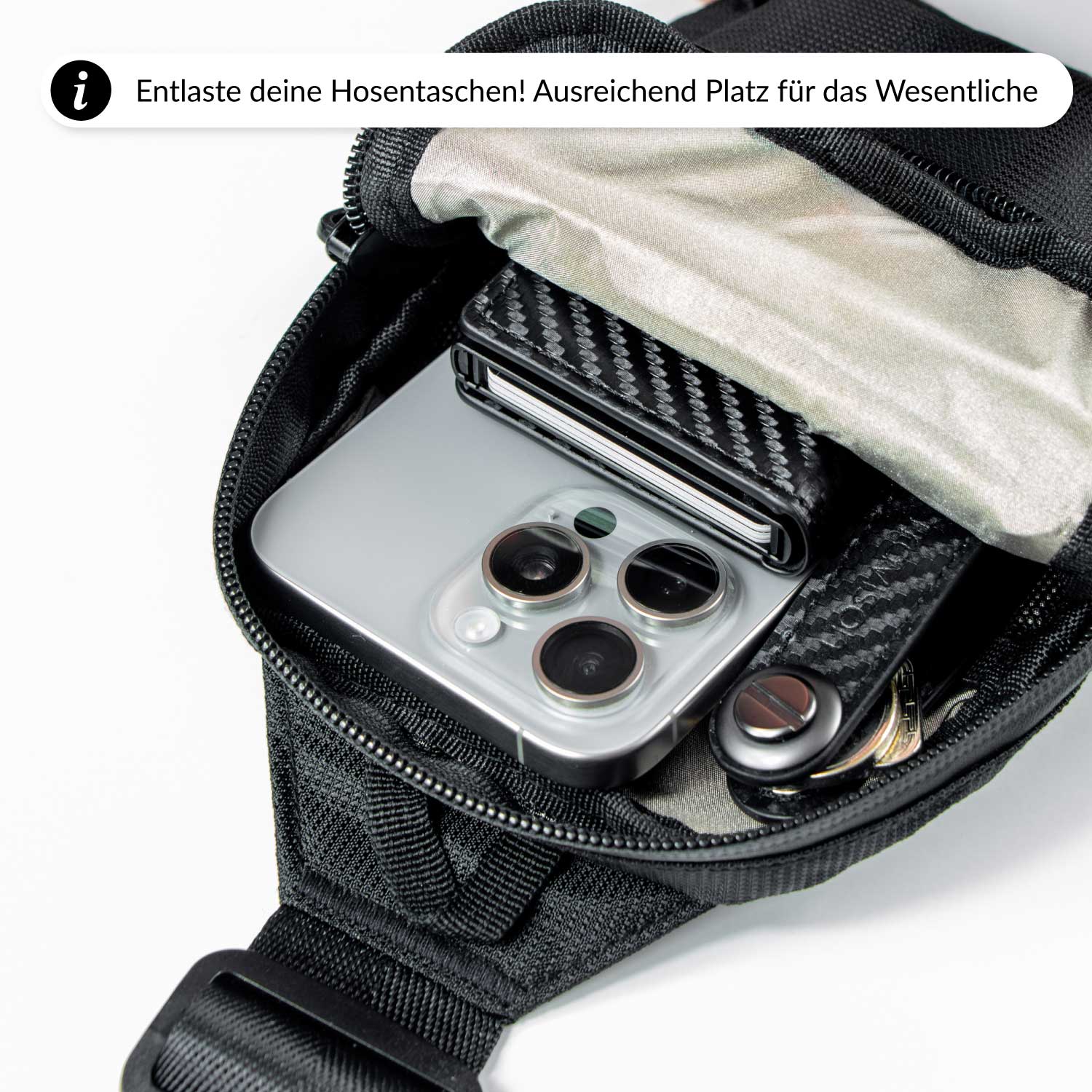 Travison Sling Bag Querträgertasche/Medium/Grau