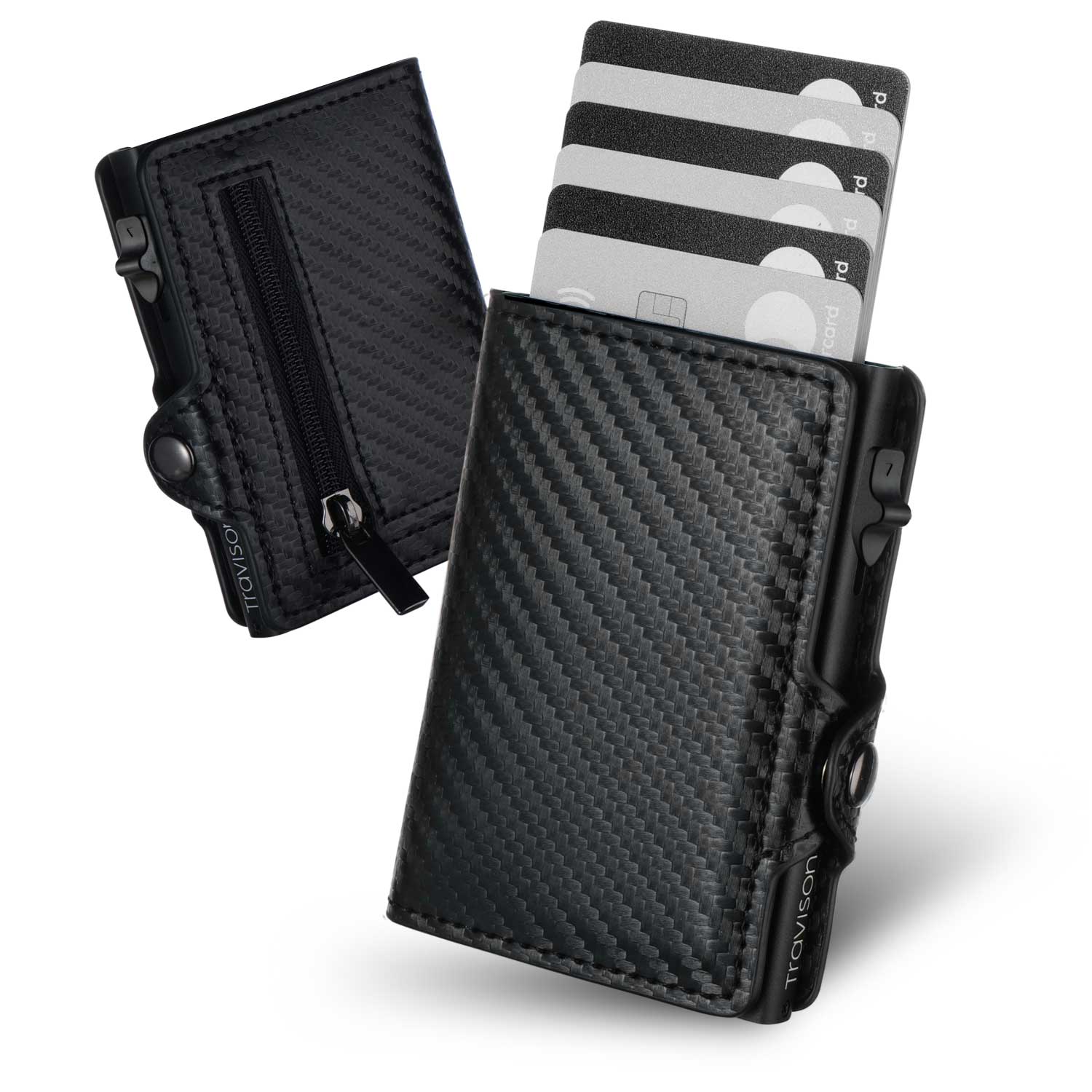 Smart Wallet von Travison in Carbon Optik/Carbon/Nein