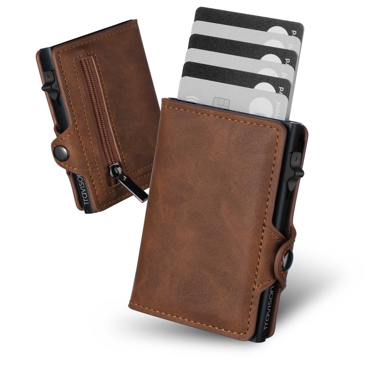 Travison Smart Wallet in Hellbraun/Hellbraun/Nein