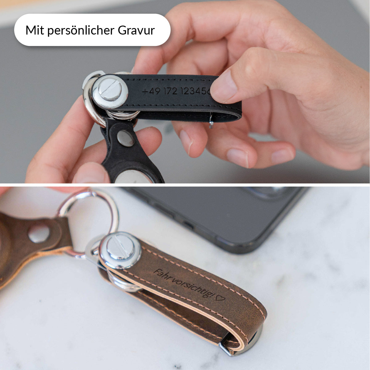 Key Organizer von Travison - auch mit persönlicher Gravur/Braun