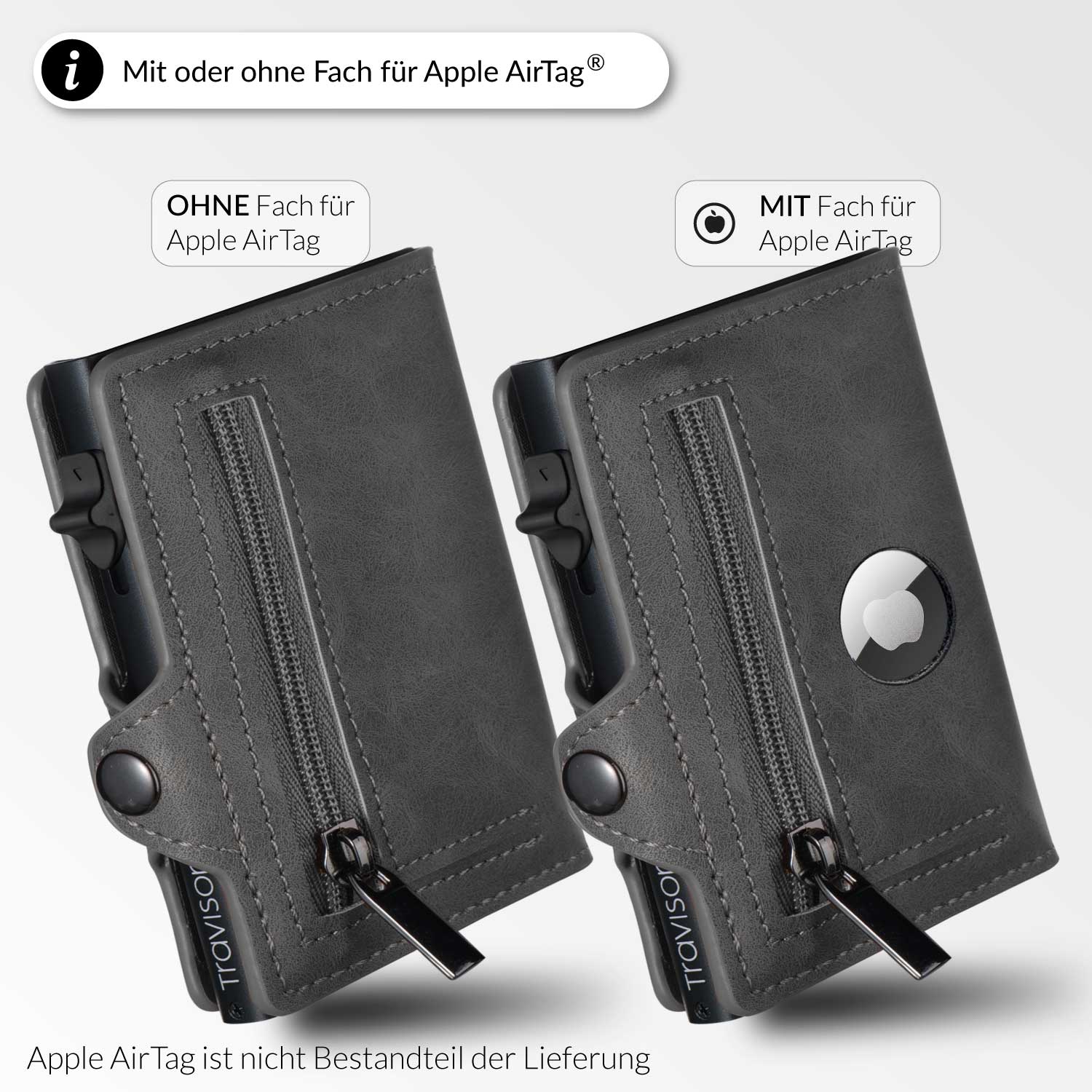 Smart Wallet in Grau mit Tracker/Grau/Nein