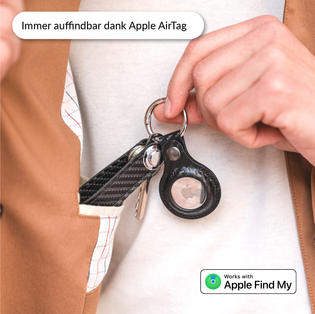 Key Organizer von Travison - Dank AirTag immer auffindbar/Beige