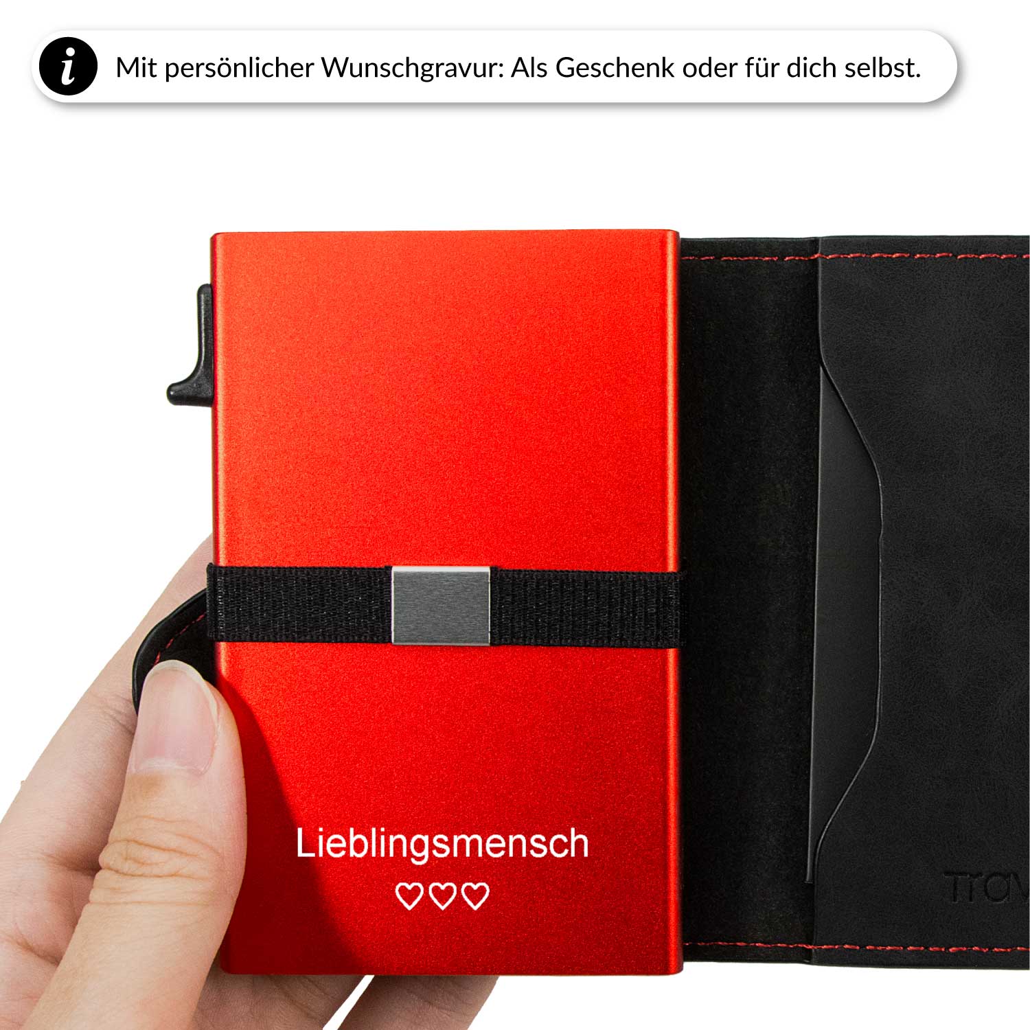 Travison Smart Wallet/SchwarzRot/Nein