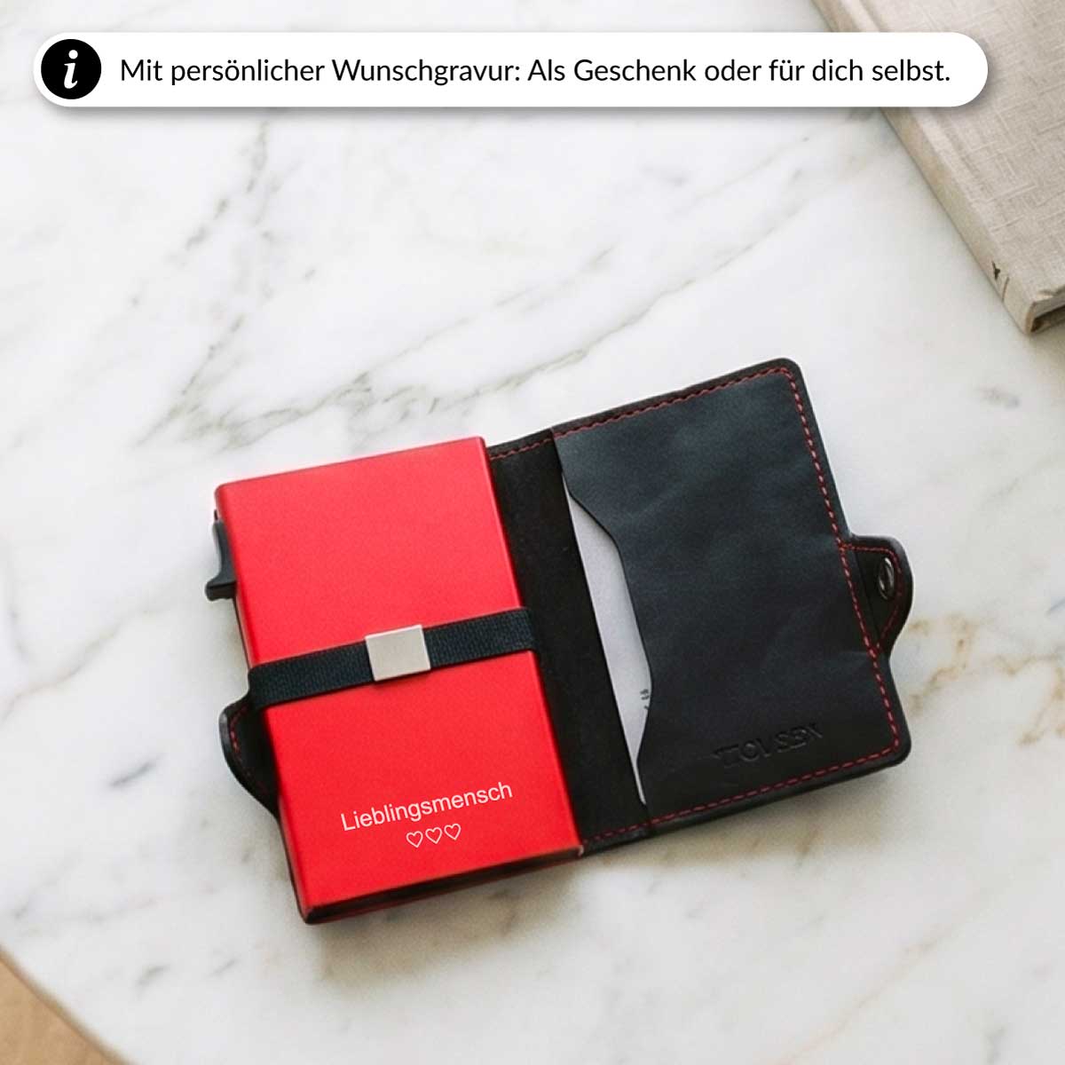 Travison Smart Wallet/SchwarzRot/Nein