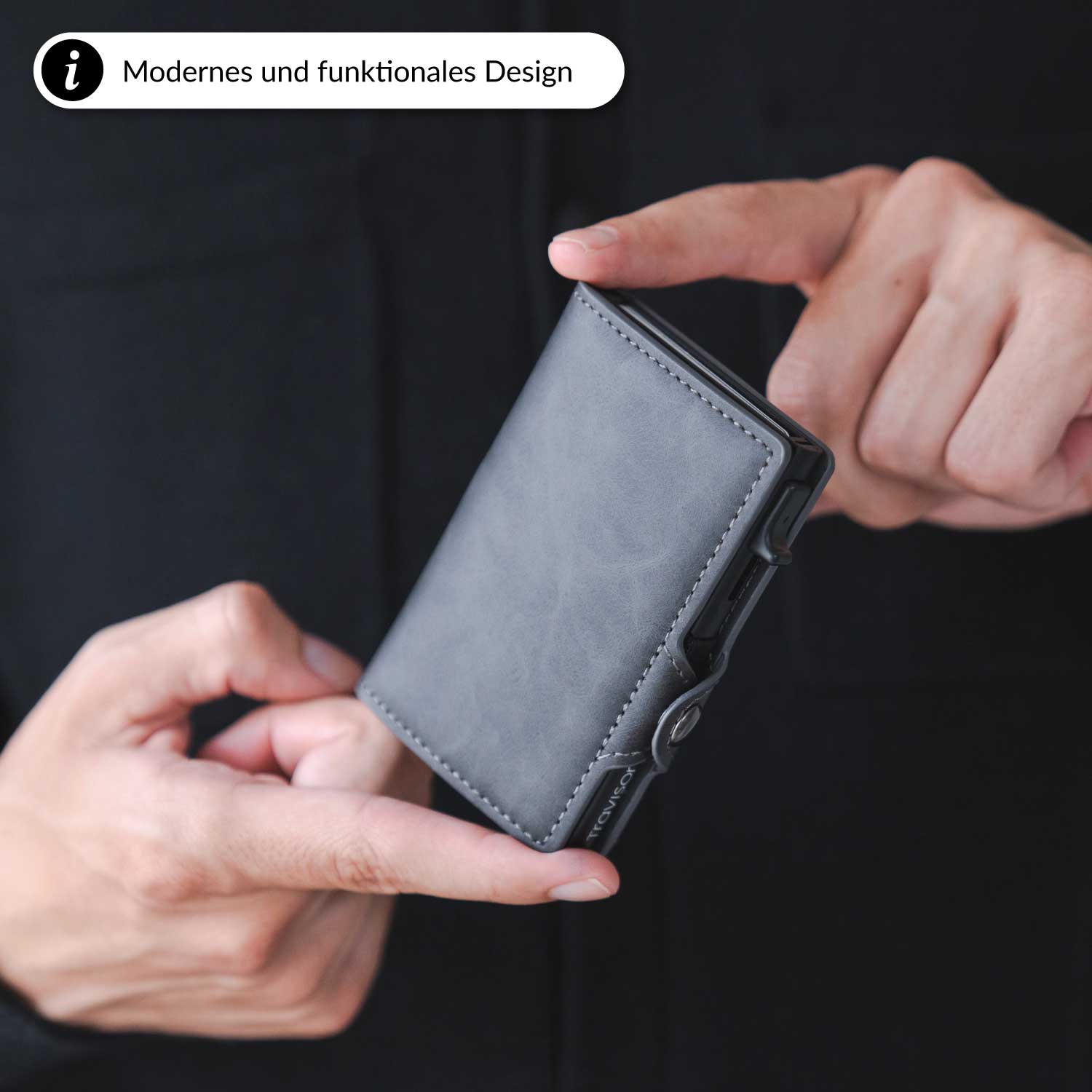 Smart Wallet im modernen Look für den modernen Mann/Grau/Nein