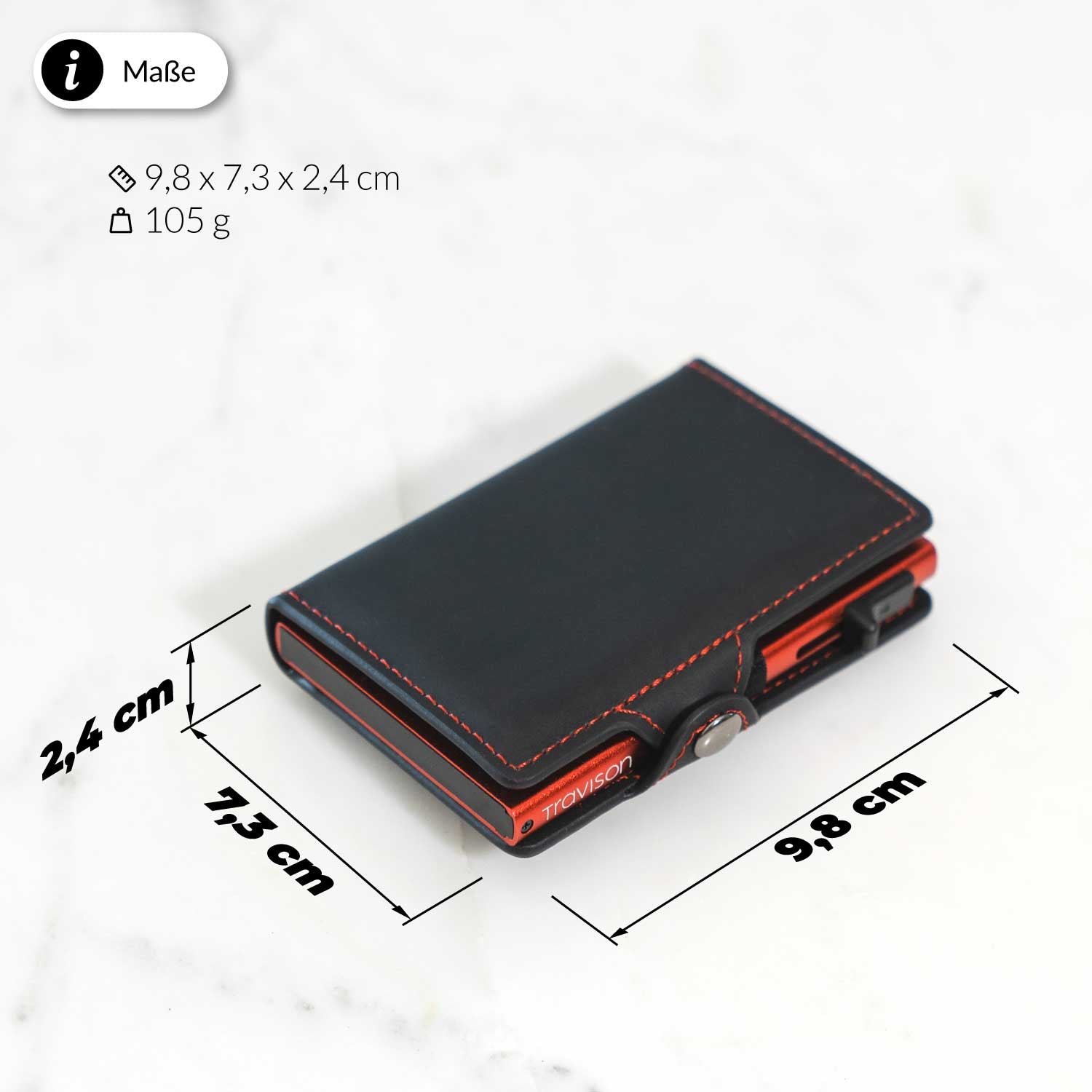 Travison Smart Wallet/SchwarzRot/Nein