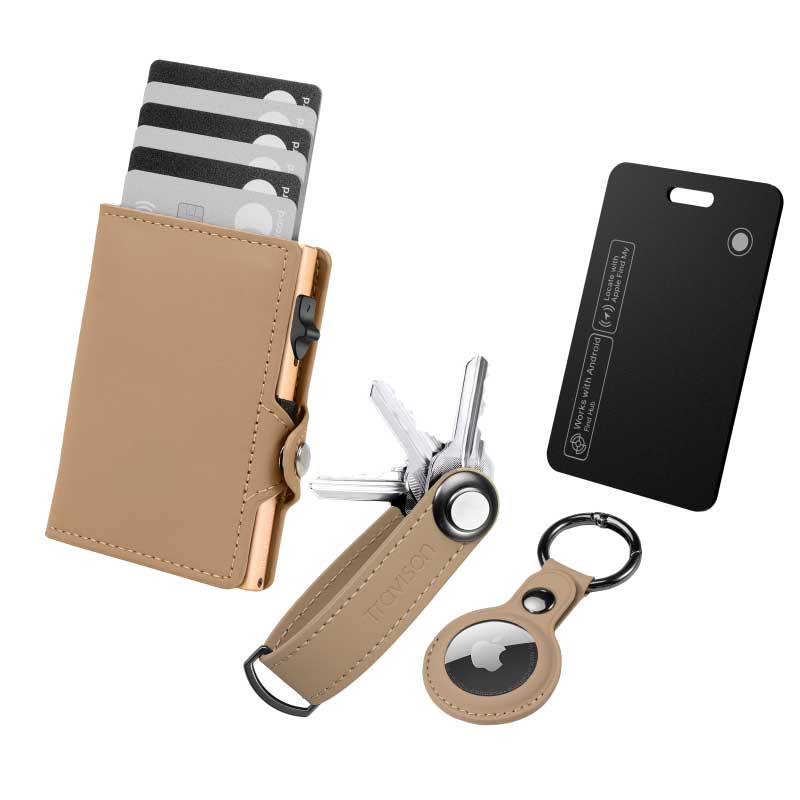 Smart Wallet + Key Organizer + Tracking Karte