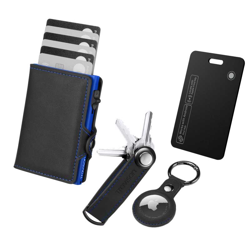 Smart Wallet + Key Organizer + Tracking Karte