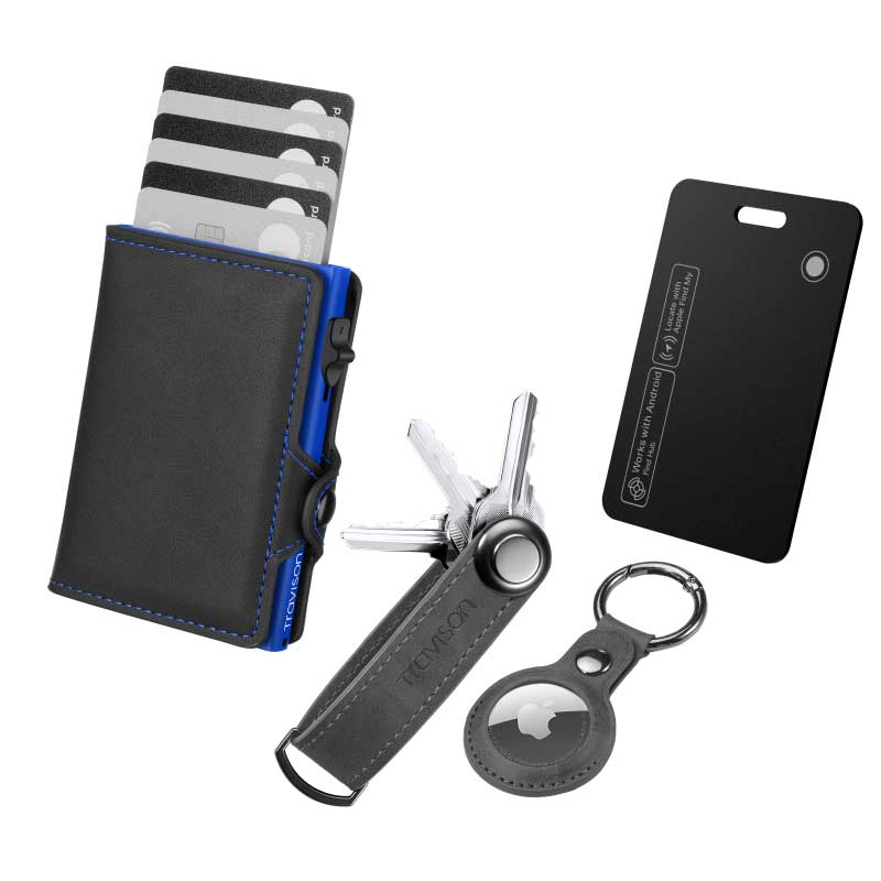 Smart Wallet + Key Organizer + Tracking Karte