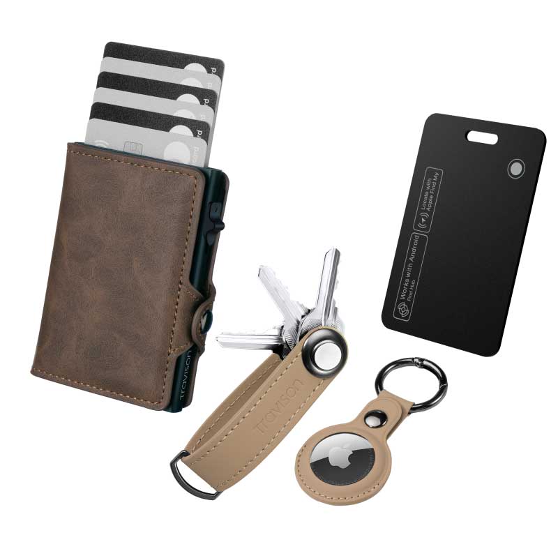 Smart Wallet + Key Organizer + Tracking Karte
