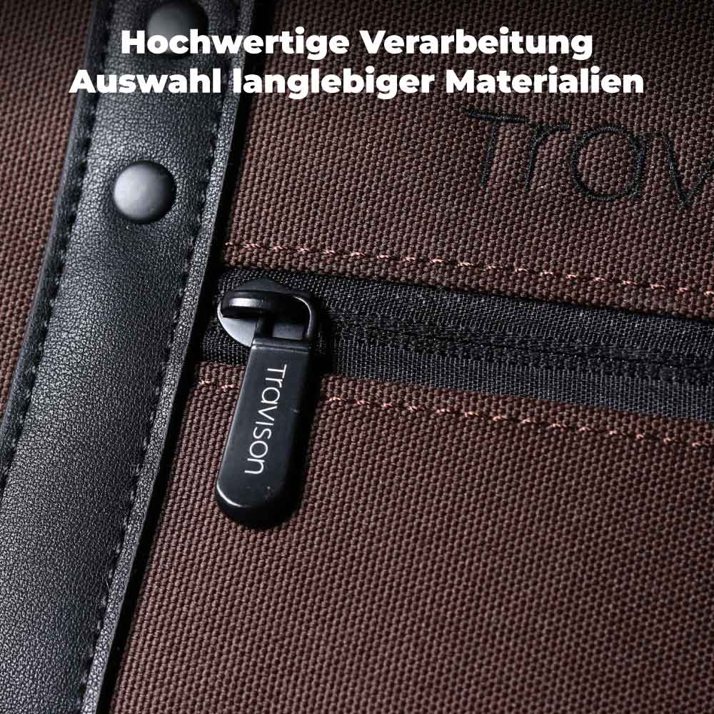 Travison Reisetasche - Hochwertige Verarbeitung Auswahl langlebiger Materialien/Braun