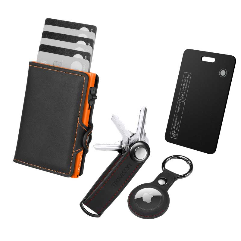 Smart Wallet + Key Organizer + Tracking Karte