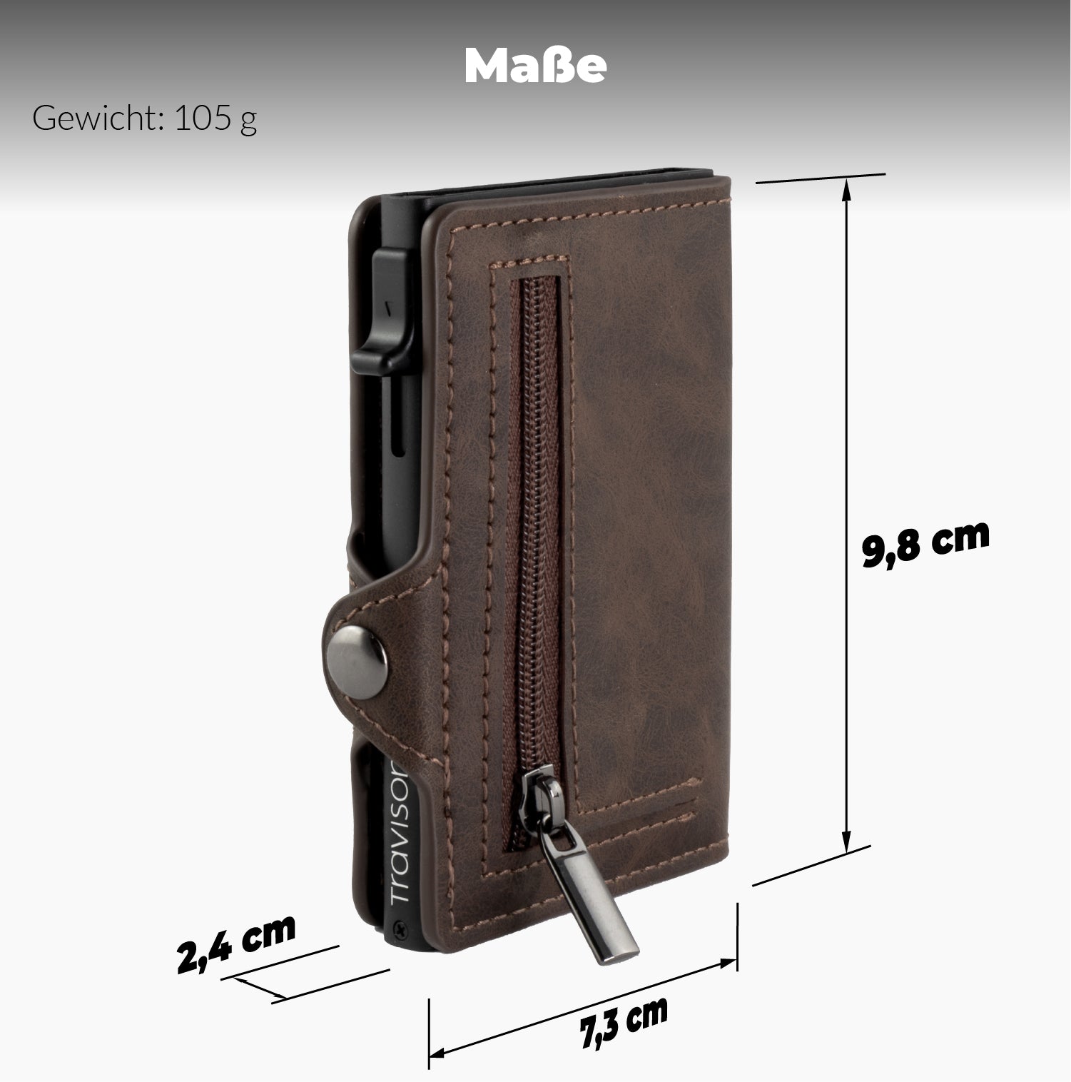 Smart Wallet in der Farbe Braun/Braun/Ja