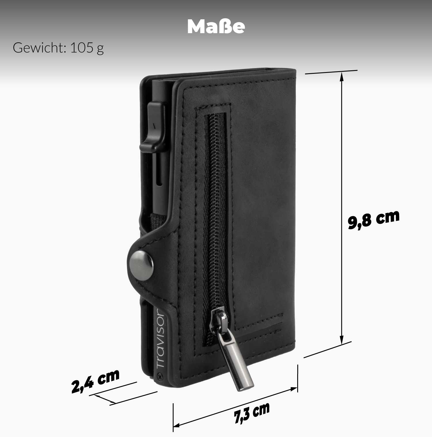 Smart Wallet Schwarz Maße/Schwarz/Nein