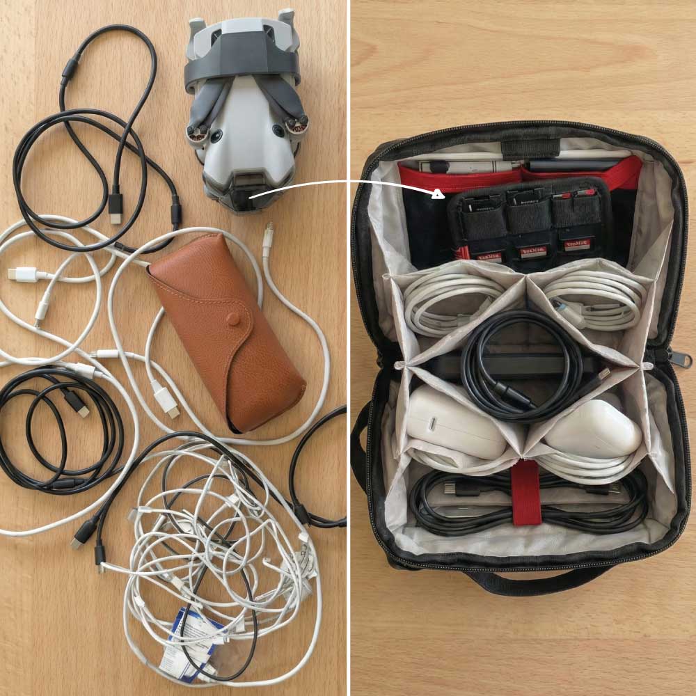 Travison Tech Organizer - Schluss mit dem Kabel Chaos