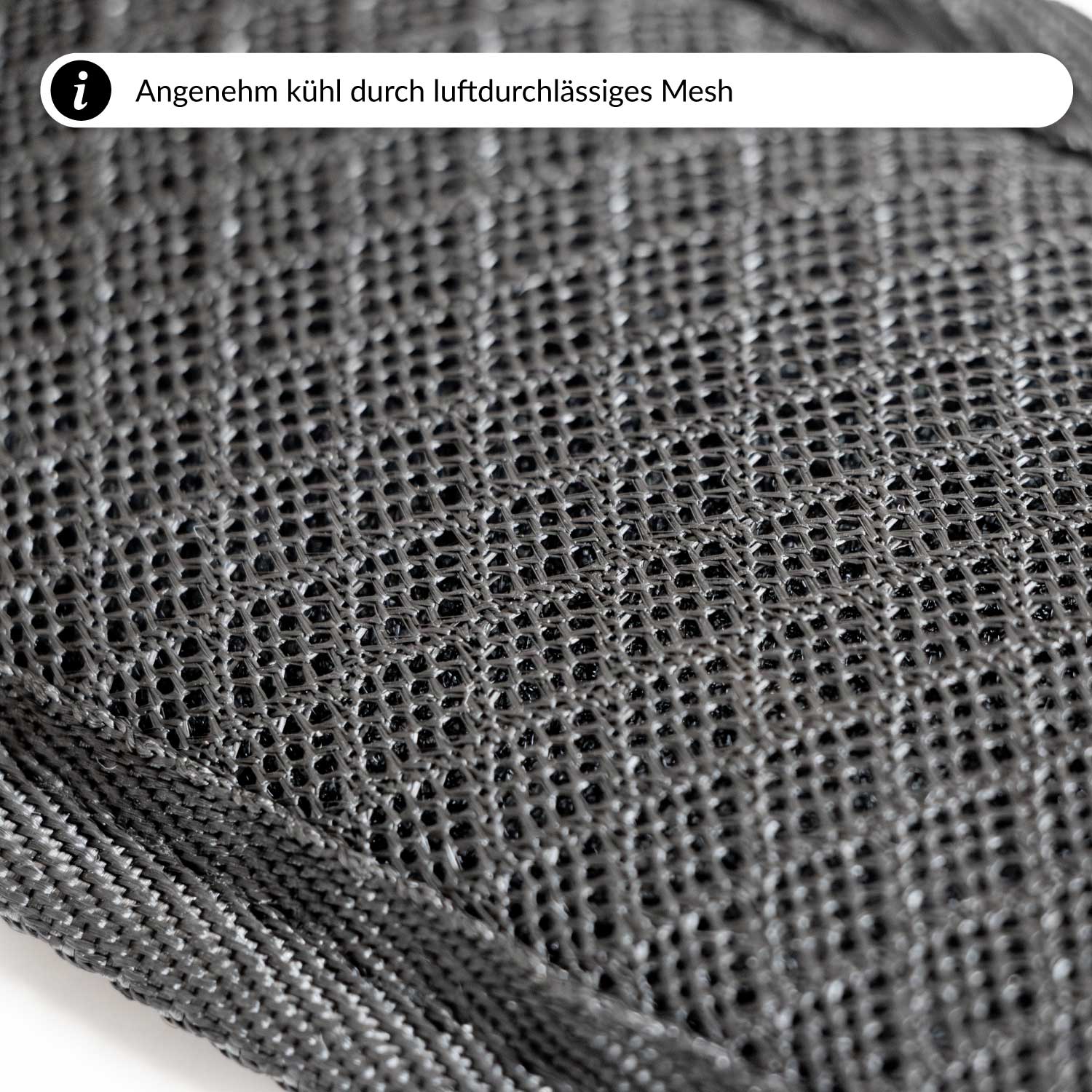 Schulterpolster mit Mesh-Gewebe verhindert Wärmestau und Schwitzen