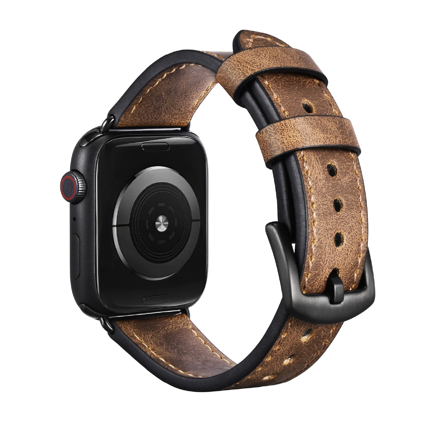 Handgemachtes Apple Watchband aus Leder/Hellbraun