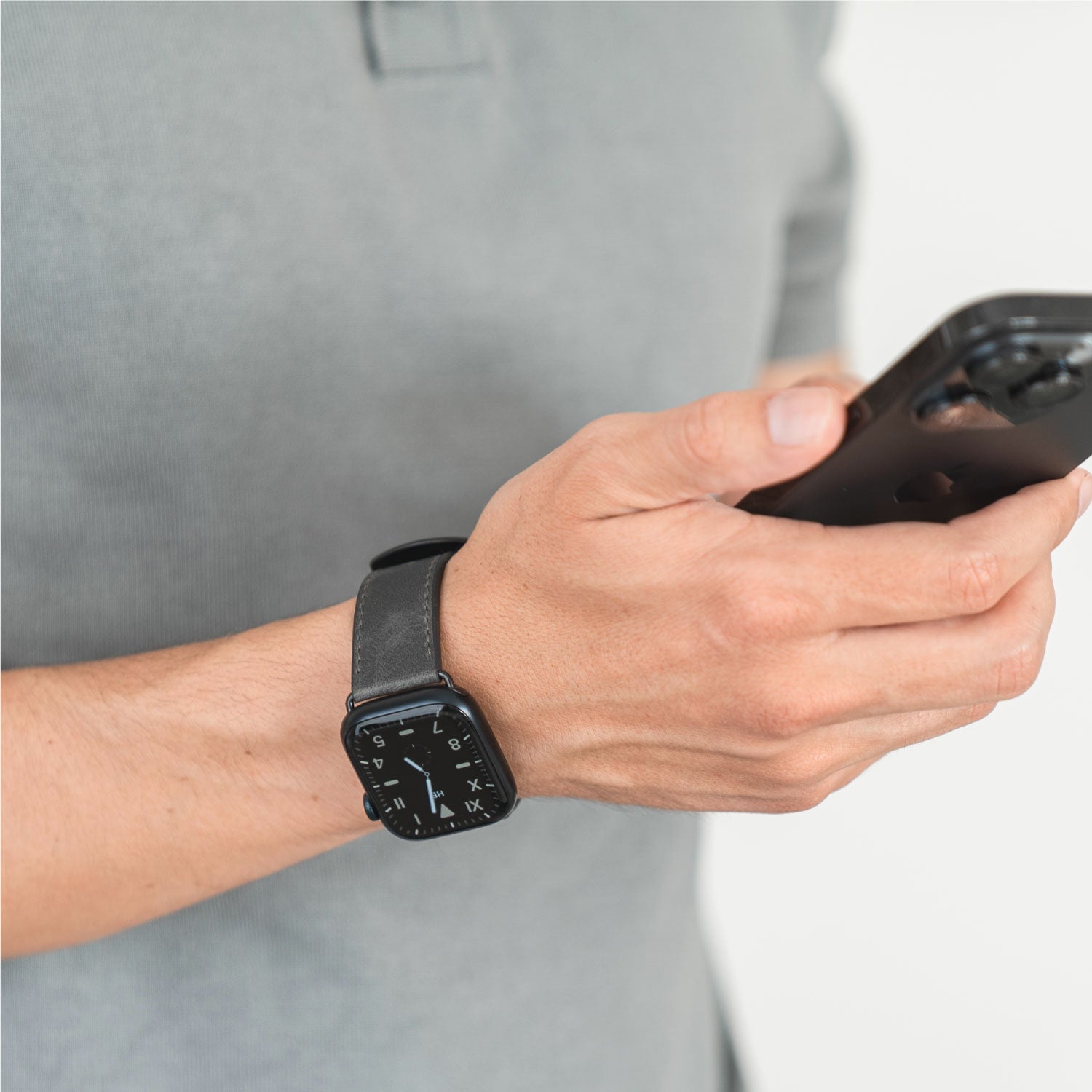Eleganter Look durch das Apple Watchband/Grau