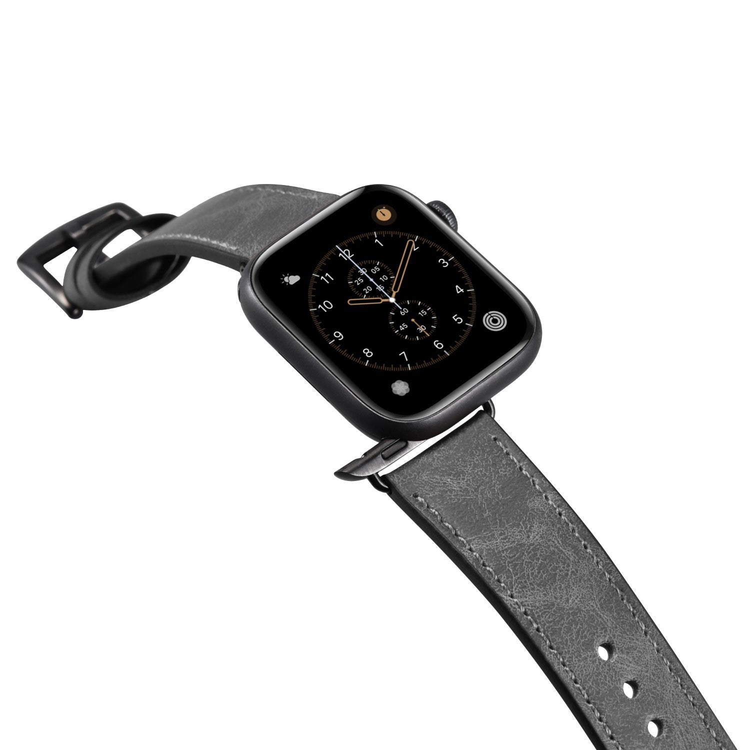 Einfacher Wechsel des Watchbandes in der Farbe Grau/Grau