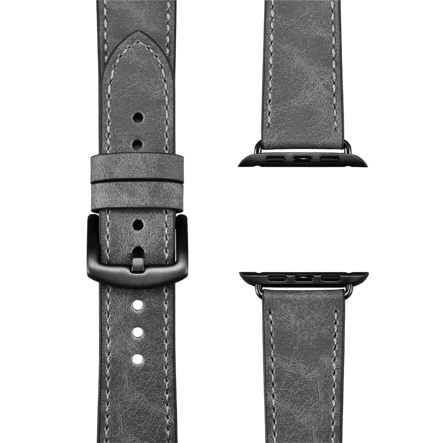 Graues Applewatchband in Nahaufnahme/Grau