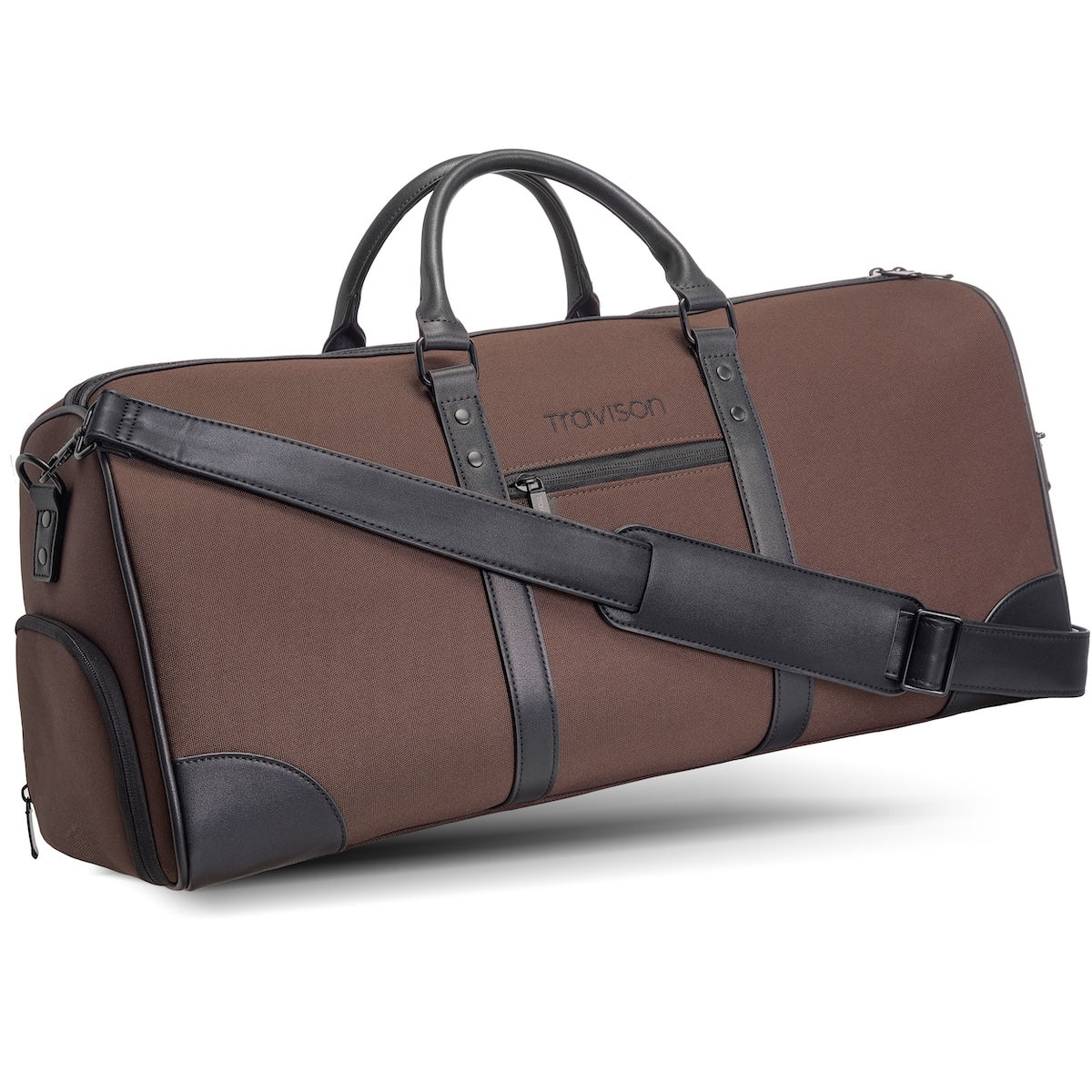 Travison Weekender in der Farbe Braun - Reisetasche aus robustem Nylon/Braun